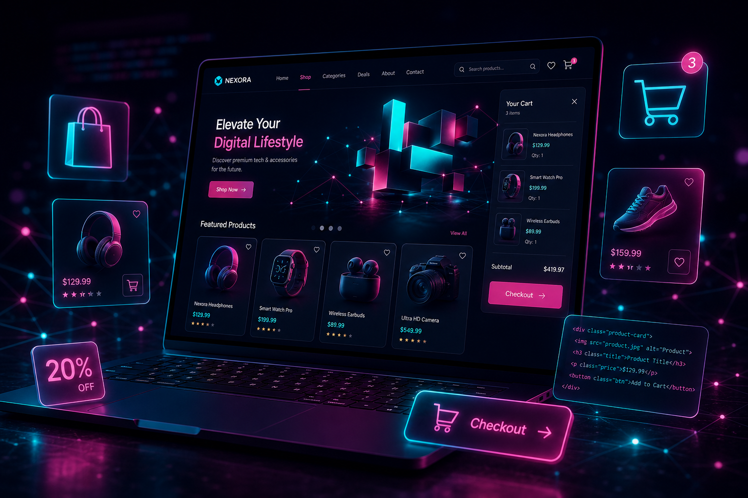 Website and ecommerce development for businesses